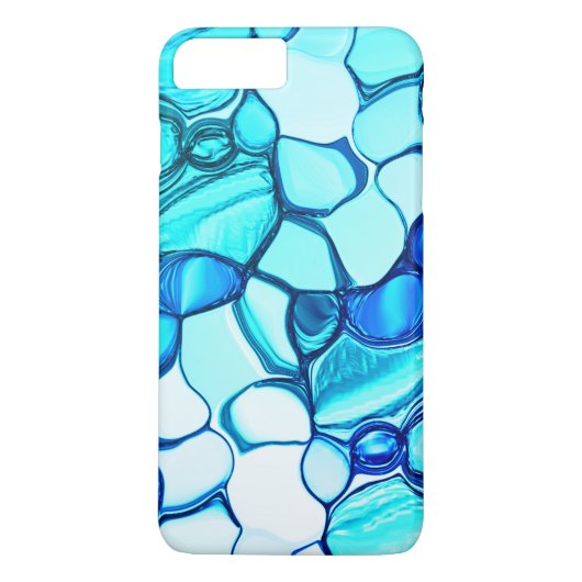 アクアマリンに似たトーンの石のように丸い Case-Mate iPhoneケース (裏面)