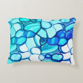 アクアマリンに似た色合いの石のように丸い アクセントクッション (裏面)