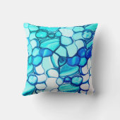 アクアマリンに似た色合いの石のように丸い クッション (裏面)