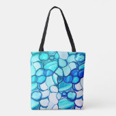 アクアマリンに似た色合いの石のように丸い トートバッグ (裏面)