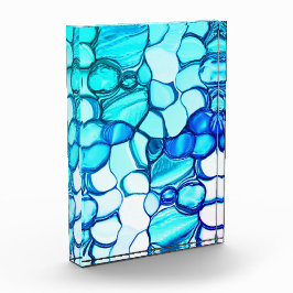 アクアマリンに似た色合いの石のように丸い フォトブロック