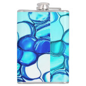 アクアマリンに似た色合いの石のように丸い フラスク (裏面)