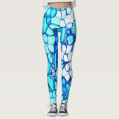 アクアマリンに似た色合いの石のように丸い レギンス (正面)