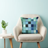 アクアマリンのガラスモザイクカスタムな家の装飾 クッション (椅子)