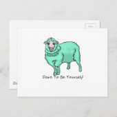 アクアマリンのヒツジ ポストカード (正面/裏面)