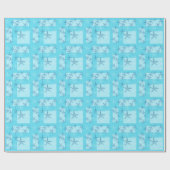 アクアマリンのヒトデの包装紙 ラッピングペーパー (フラット)