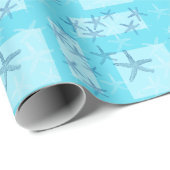 アクアマリンのヒトデの包装紙 ラッピングペーパー (ロールコーナー)
