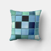 アクアマリンのビーチの装飾用クッションのモザイク芸術 クッション (裏面)