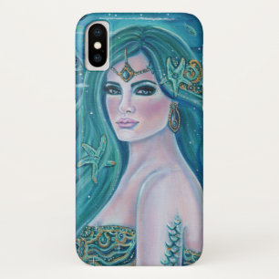 アクアマリンのマーメイドアートバイルネ・ラヴォワ iPhone X ケース