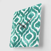 アクアマリンのモチーフIV スクエア壁時計 (傾斜)