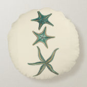 アクアマリンの三重のヒトデ ラウンドクッション (裏面)
