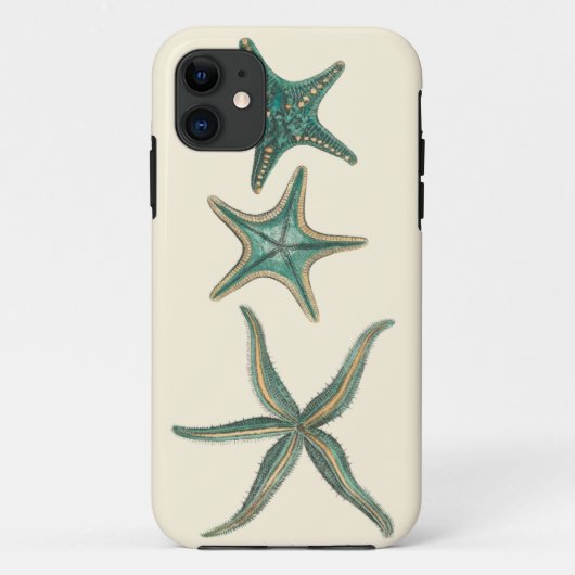 アクアマリンの三重のヒトデ Case-Mate iPhoneケース (裏面)