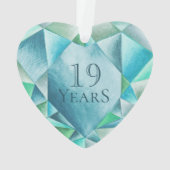 アクアマリンの水彩ハートがとってもキュートなバレンタインデー オーナメント (裏面)