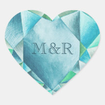 アクアマリンの水彩ハートがとってもキュートなバレンタインデー