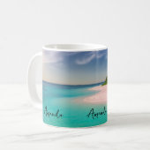 アクアマリンの海 熱帯ビーチの風景 コーヒーマグカップ (正面左)
