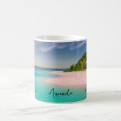 アクアマリンの海 熱帯ビーチの風景 コーヒーマグカップ (中央)
