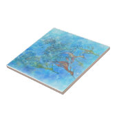 アクアマリンの潮タイルで夢を見ること タイル (側面)