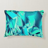 アクアマリンの背景にドリジルが付いたシアンのトラック アクセントクッション (裏面)