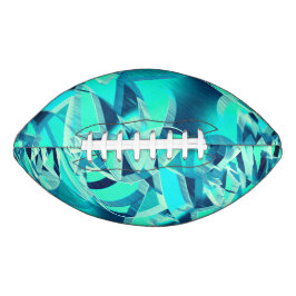 アクアマリンの背景にドリジルが付いたシアンのトラック アメリカンフットボール