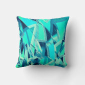 アクアマリンの背景にドリジルが付いたシアンのトラック クッション (裏面)