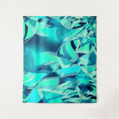 アクアマリンの背景にドリジルが付いたシアンのトラック タペストリー (正面)