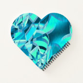 アクアマリンの背景にドリジルが付いたシアンのトラック ノートブック (裏面)