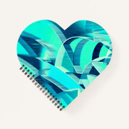 アクアマリンの背景にドリジルが付いたシアンのトラック ノートブック