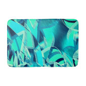 アクアマリンの背景にドリジルが付いたシアンのトラック バスマット (正面)