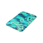 アクアマリンの背景にドリジルが付いたシアンのトラック バスマット (アングル)