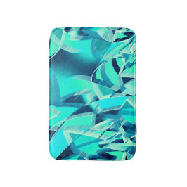 アクアマリンの背景にドリジルが付いたシアンのトラック バスマット