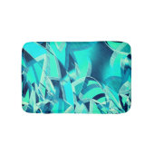 アクアマリンの背景にドリジルが付いたシアンのトラック バスマット (正面)