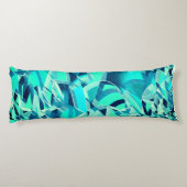 アクアマリンの背景にドリジルが付いたシアンのトラック ボディピロー (裏面)