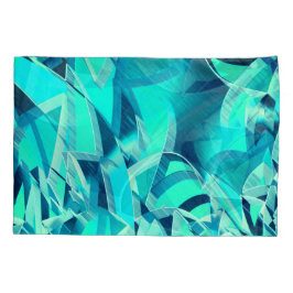 アクアマリンの背景にドリジルが付いたシアンのトラック 枕カバー