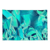 アクアマリンの背景にドリジルが付いたシアンのトラック 枕カバー (裏面-右)