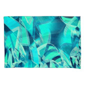 アクアマリンの背景にドリジルが付いたシアンのトラック 枕カバー (正面左)