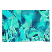 アクアマリンの背景にドリジルが付いたシアンのトラック 枕カバー (正面右)