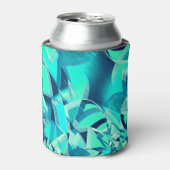 アクアマリンの背景にドリジルが付いたシアンのトラック 缶クーラー (缶正面)