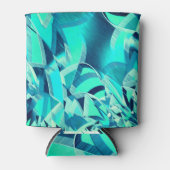 アクアマリンの背景にドリジルが付いたシアンのトラック 缶クーラー (正面)