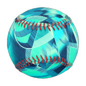 アクアマリンの背景にドリジルが付いたシアンのトラック 野球ボール (正面)