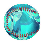 アクアマリンの背景にドリジルが付いたシアンのトラック 野球ボール (正面左)