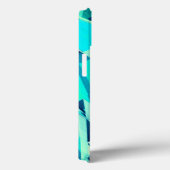 アクアマリンの背景にドリジルが付いたシアンのトラック Case-Mate iPhoneケース (裏面 / 右)