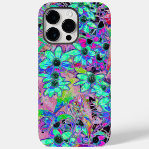 アクアマリンの花サイケデリック付き紫色の庭園 Case-Mate iPhone 14 PRO MAXケース