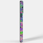 アクアマリンの花サイケデリック付き紫色の庭園 Case-Mate iPhoneケース (裏面 / 右)