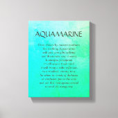 アクアマリンの誕生石 – 3月の詩アートキャンバス キャンバスプリント (正面)