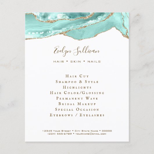 アクアマリンアゲートフライヤー チラシ (正面)