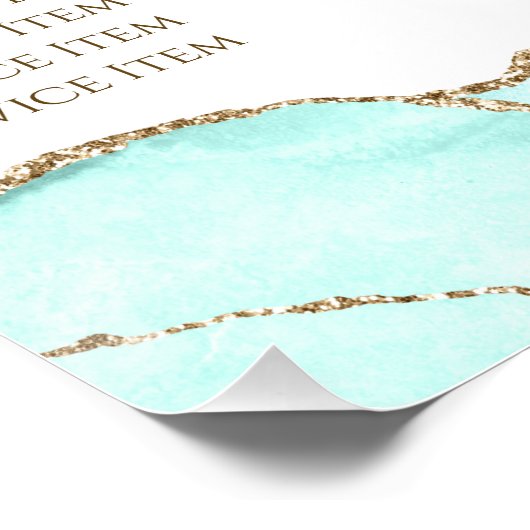 アクアマリンアゲート価格表 ポスター (コーナー)