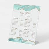 アクアマリンアゲート美しいサロン価格表 台座サイン (正面)