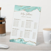 アクアマリンアゲート美しいサロン価格表 台座サイン (インサイチュ)