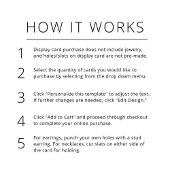 アクアマリンイヤリングジュエリー表示カード エンクロージャーカード