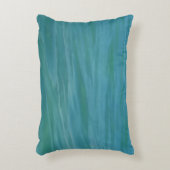 アクアマリンウェーブビーチテーマトロピカルブルーグリーン アクセントクッション (正面(垂直))